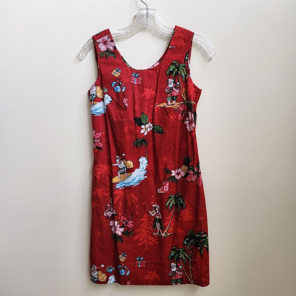 Hawaii Hangover Dress Women's S Red Hawaiian Santa Surf Hula Luau Resort Holiday